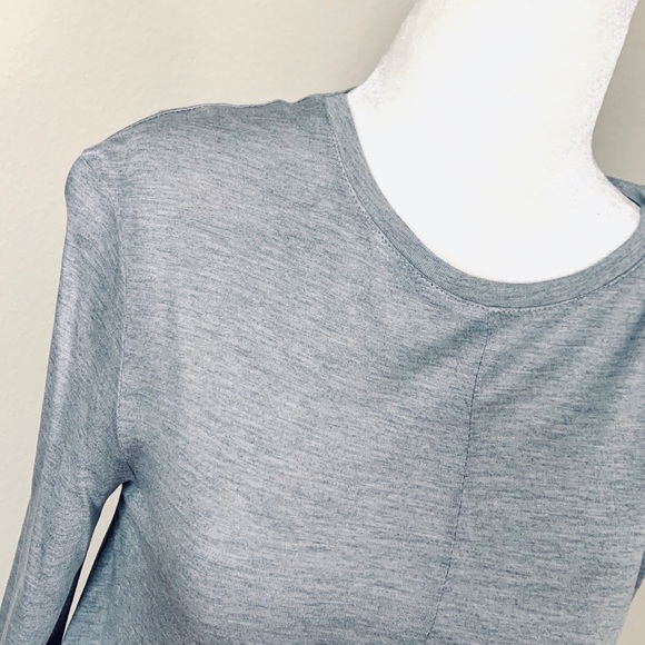 NWOT ZARA Front Knot High Low Gray TOP Blouse - Picture 3 of 8